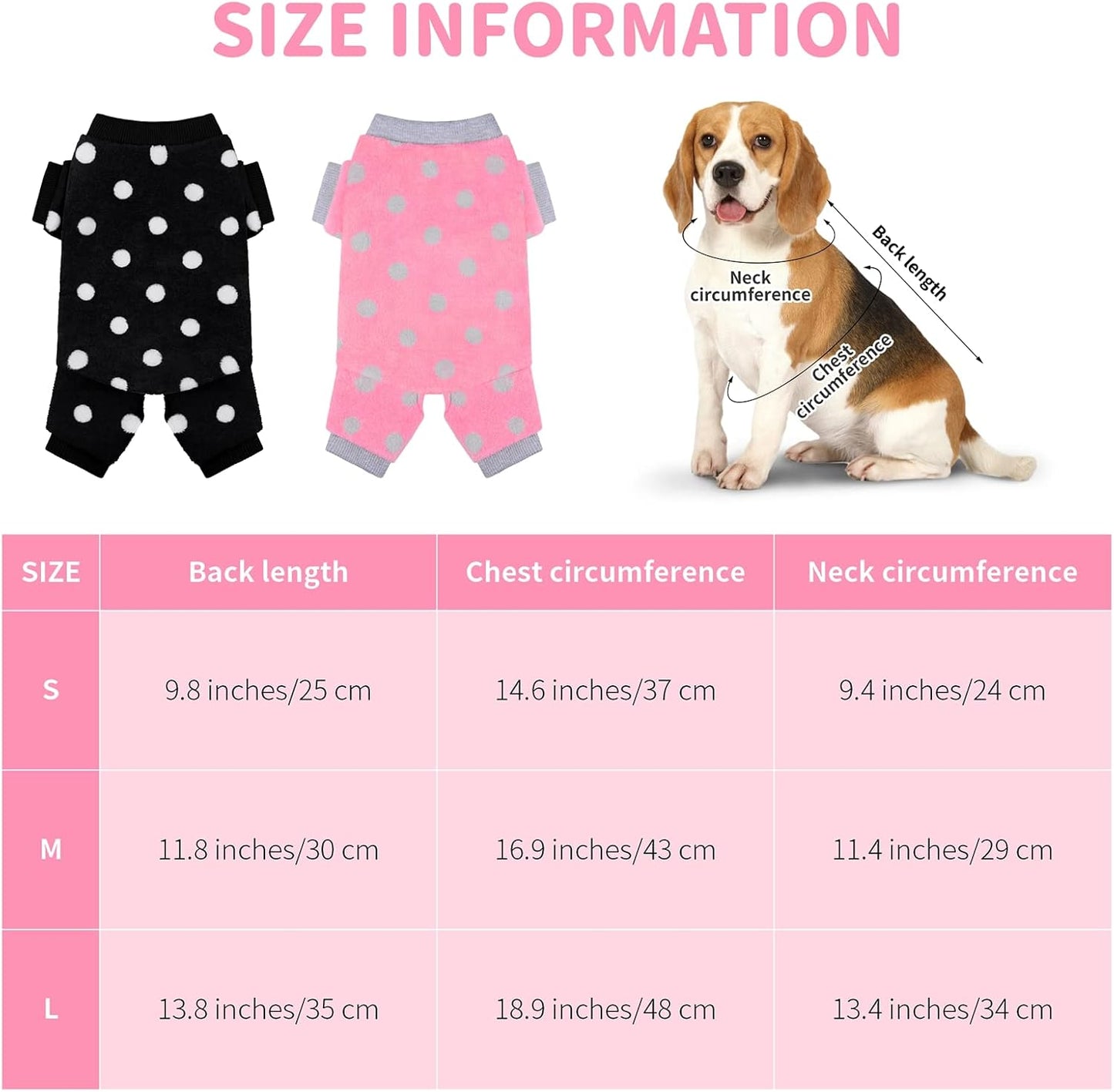 2 Pieces Dog Pajamas Flannel Dog Onesie Warm Pet Clothes Soft Dog Pjs Dog Apparel Dog Jumpsuit Jammies with Legs for Pet Dog Cat, (Small, 2 Styles)