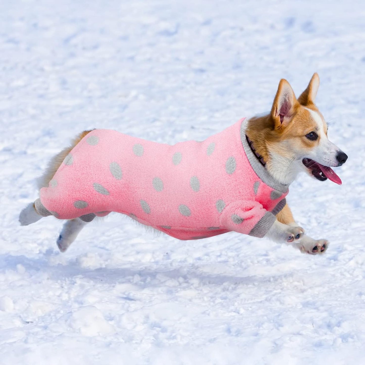 2 Pieces Dog Pajamas Flannel Dog Onesie Warm Pet Clothes Soft Dog Pjs Dog Apparel Dog Jumpsuit Jammies with Legs for Pet Dog Cat, (Small, 2 Styles)